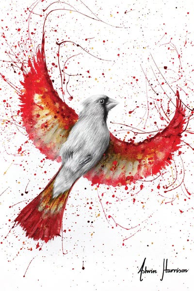 Feathers-birds watercolour High quality Canvas print Unframed or Framed